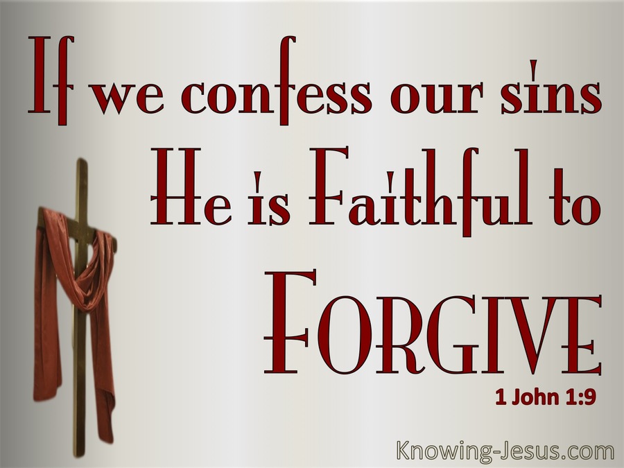 1 John 1 9 If We Confess Our Sins He Is Faithful To Forgive red 